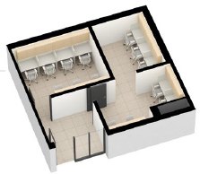 스터디룸 3D 평면 CG
